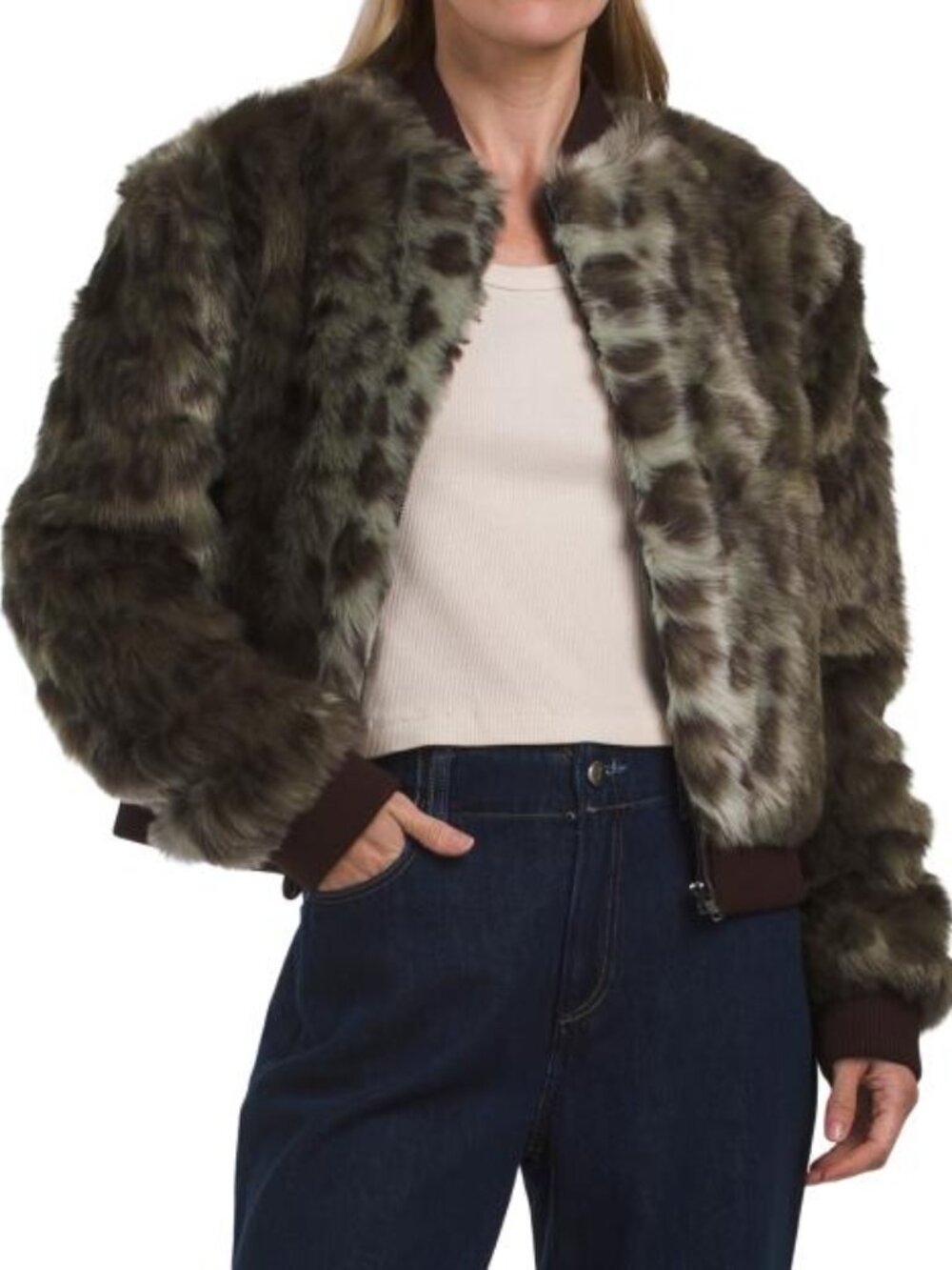 UNREAL FUR Leopard Foliage Jacket